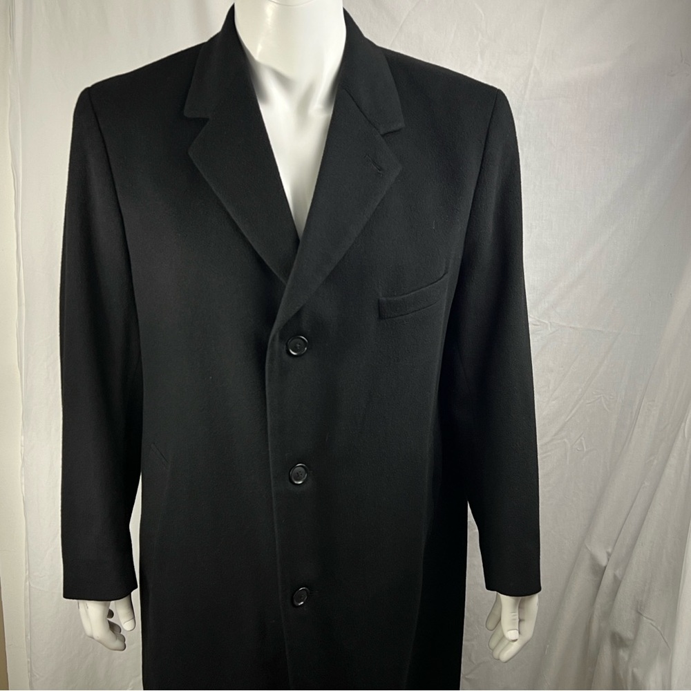 NAYTICA 100% CASHMERE LONG MENS JACKET, SIZE 42 REGULAR, BLACK SUPER WARM & SOFT
